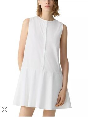 NWT Theory Sleeveless Linen Blend Mini Dress S